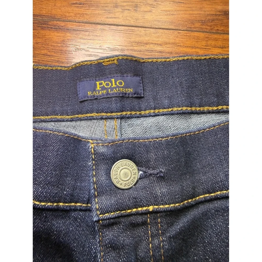 Polo Ralph Lauren Tompkins Mid Rise Skinny Jeans Mens 33 Dark Indigo Denim
